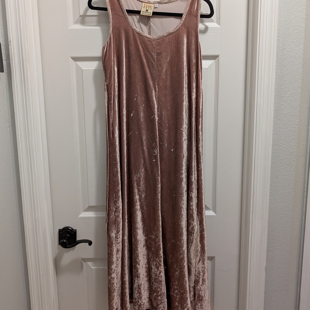 Vintage 90s Jonathan Hoenscheidt Crushed Velvet Rayon Dress